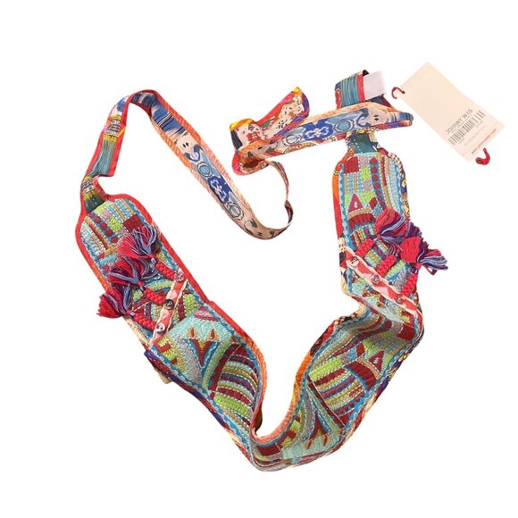 Johnny Was Accessories - NWT Johnny Was Embroidered Sash Belt With Tassels